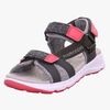 Superfit Criss Cross Sandaler, Grey/Pink