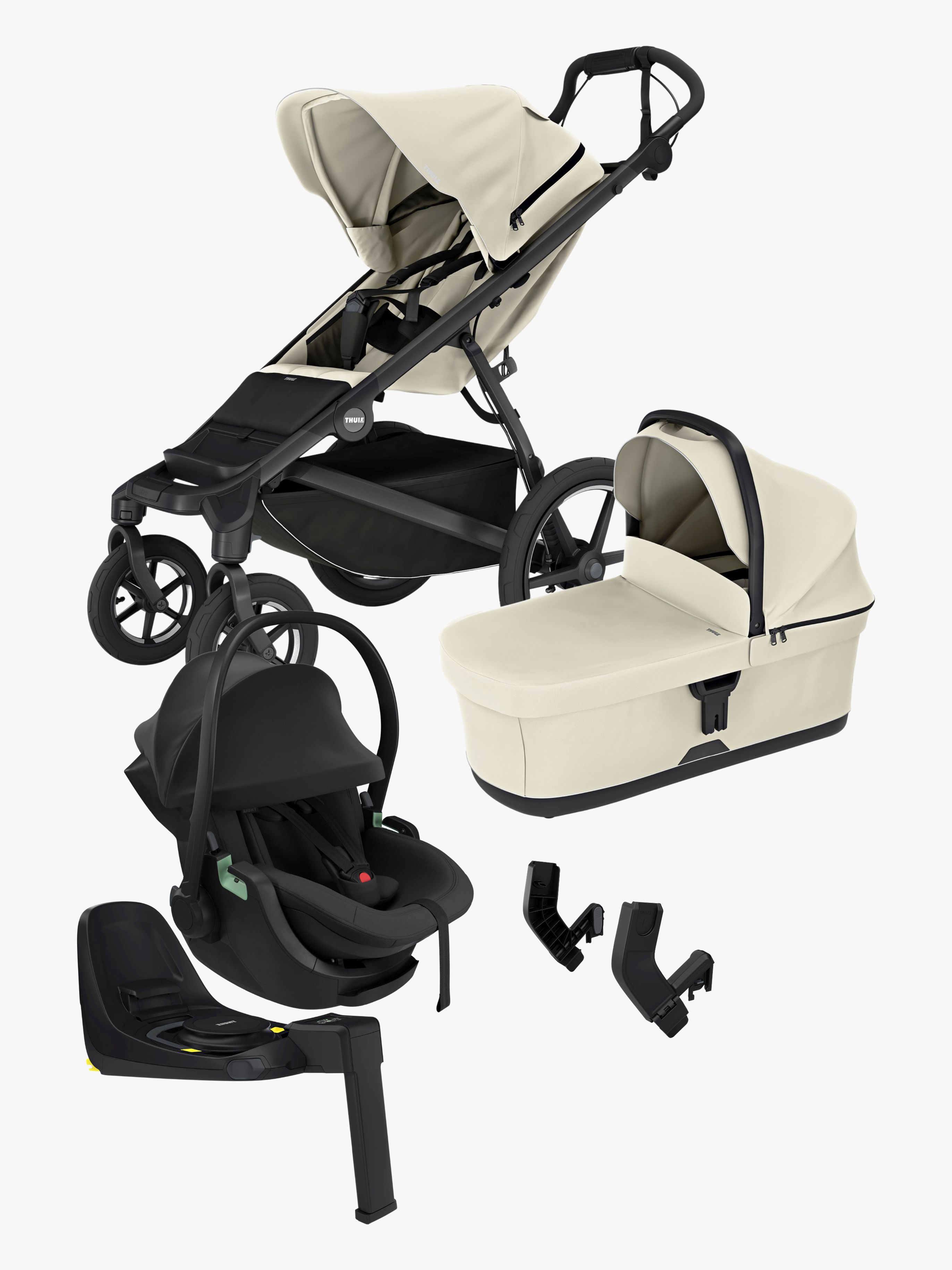 Thule Urban Glide 4 Duovogn inkl. Autostol Baby og Base, Beige