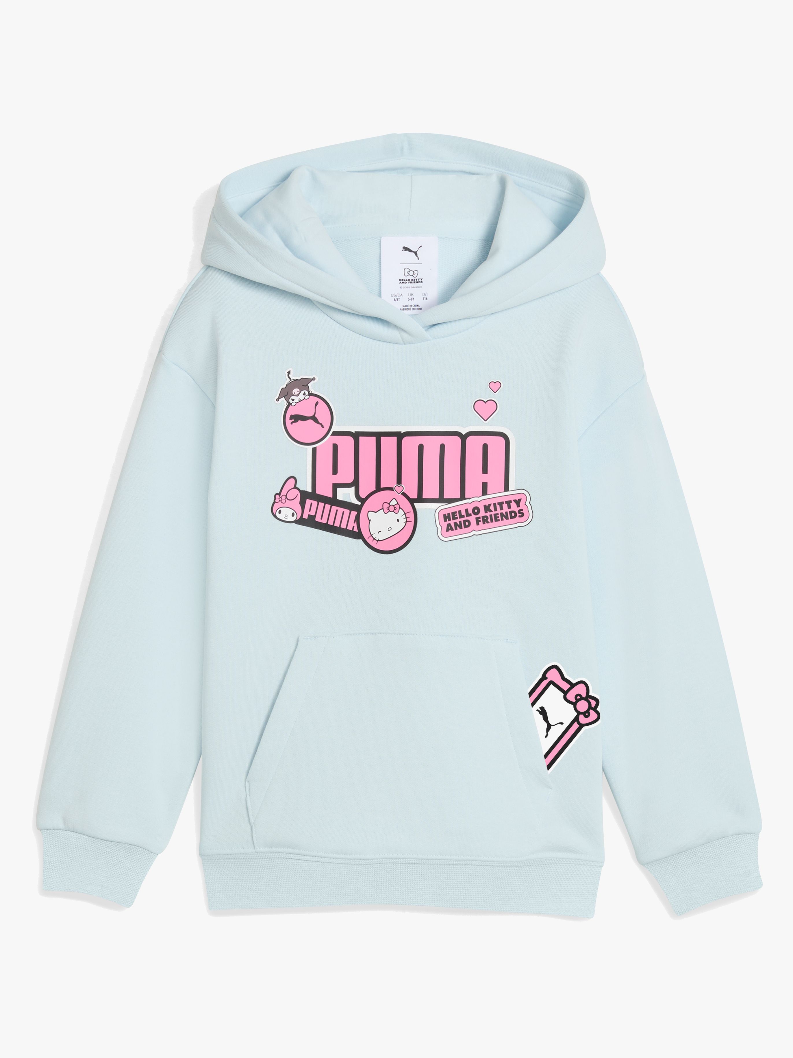 Puma Hello Kitty & Friends Hættetrøje, Sea Glass, 98