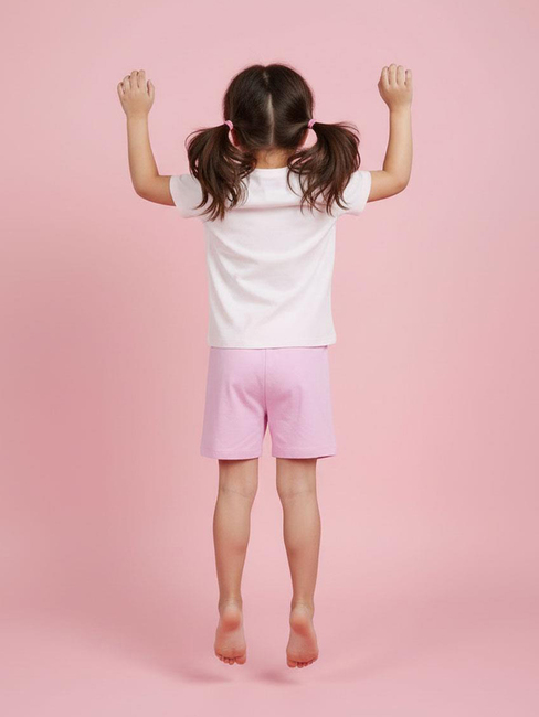 Hello Kitty T-shirt & Shorts Sæt, Lyserød