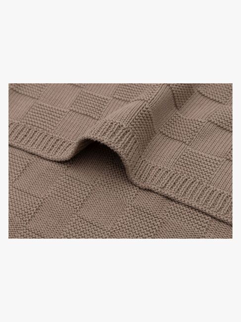 Jollein Tæppe 75x100 cm Box Knit, Milky Coffee