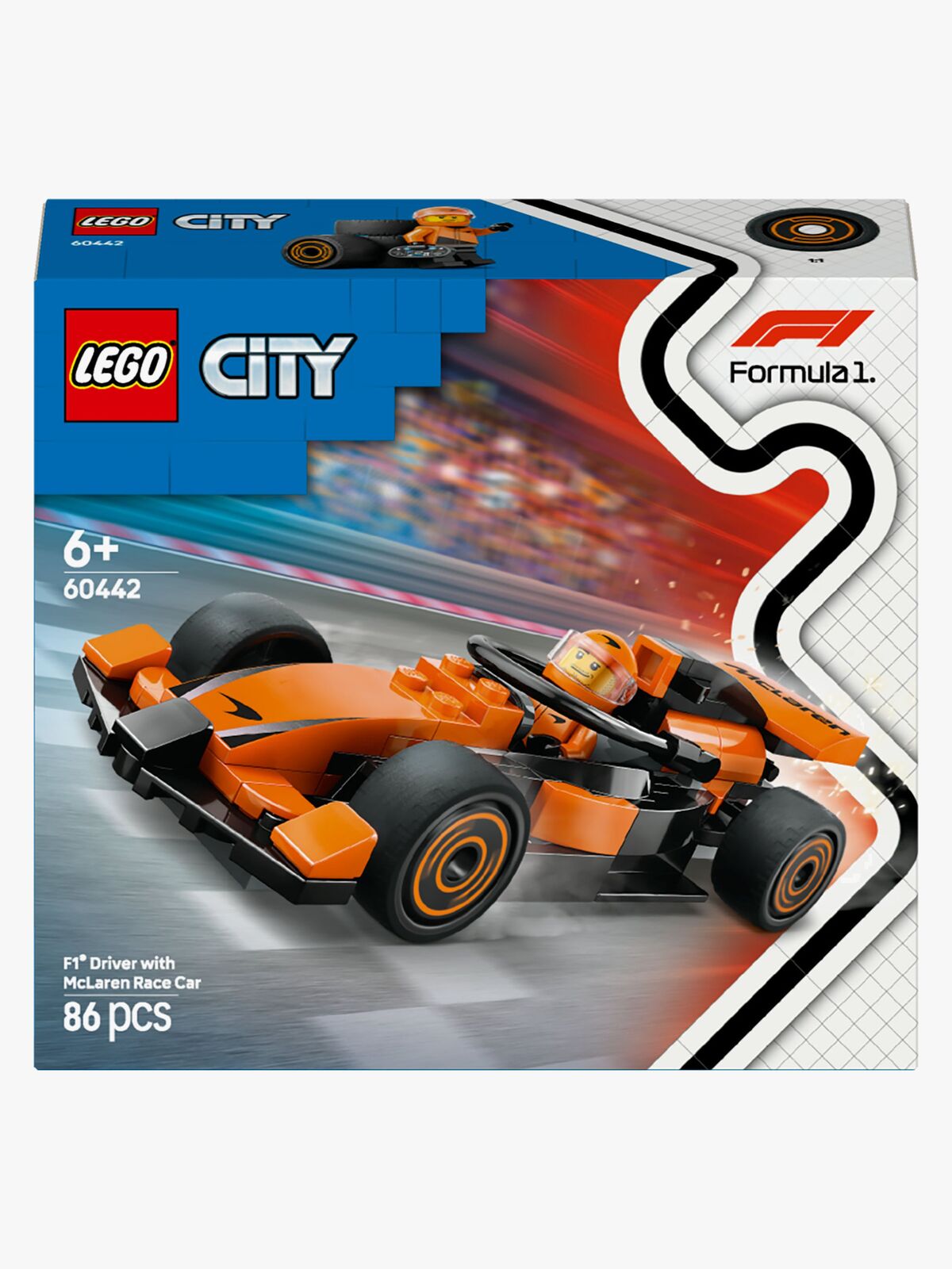 LEGO City 60442 F1-kører med McLaren-racerbil