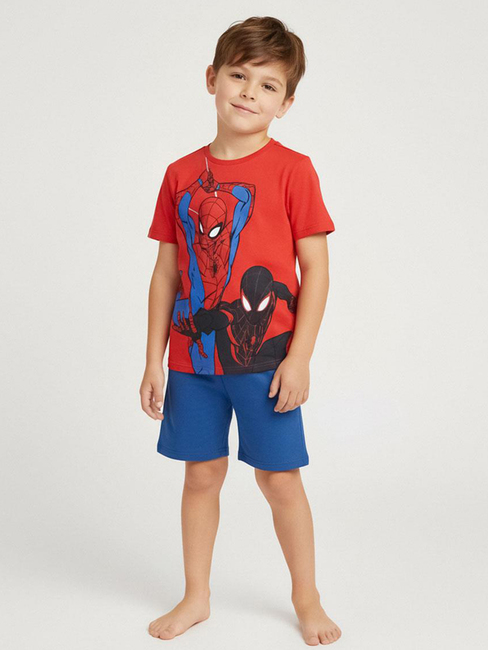 Marvel Spider-Man T-shirt & Shorts Sæt, Rød