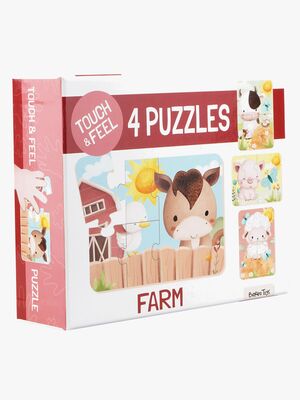 Barbo Toys  Rør og føl Puslespil Bondegårdsvenner 4-i-1