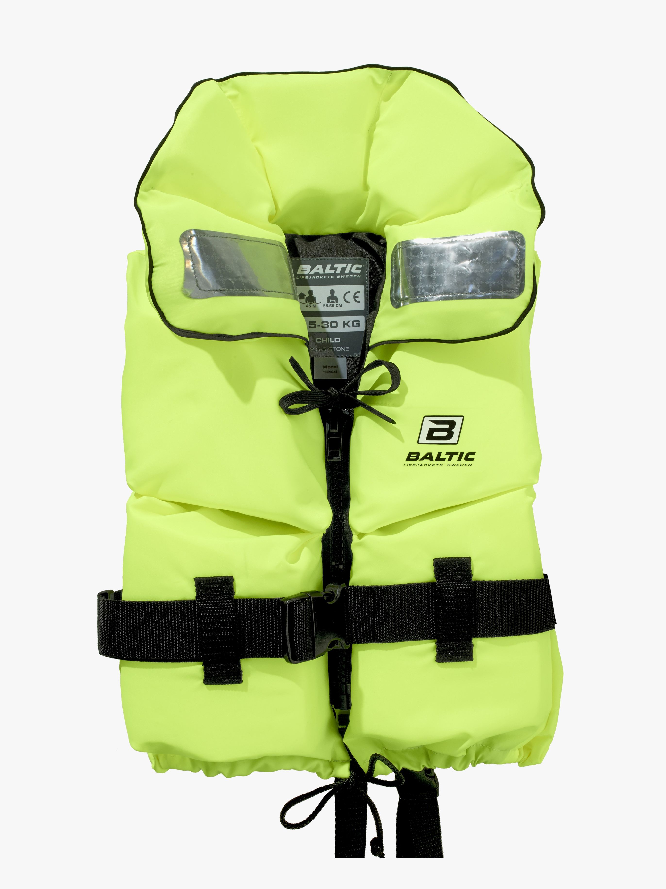 Baltic Redningsvest Split Front UV-gul 15-30kg