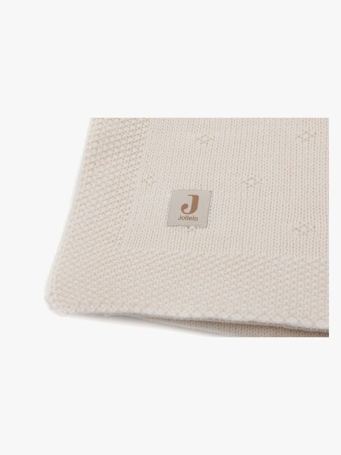 Jollein Strikket Tæppe Cozy, Ivory