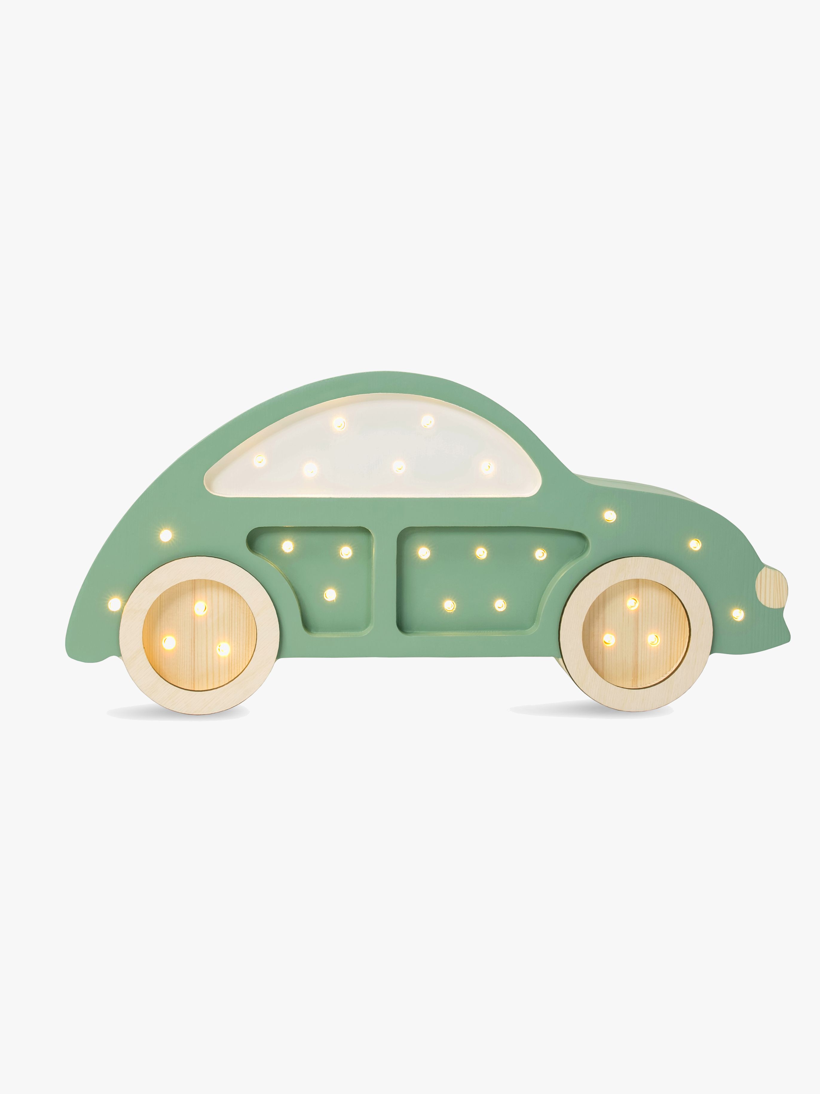 Little Lights Lampe Bil, Olive Leaf, Børnelampe