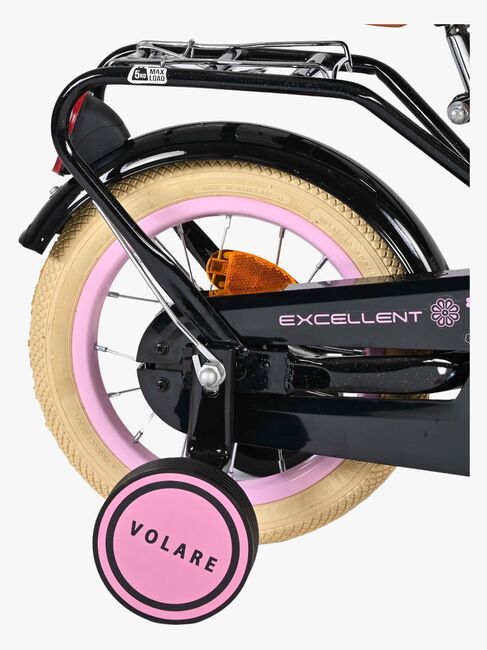 Volare Excellent Cykel med Kurv 12 Tommer, Sort