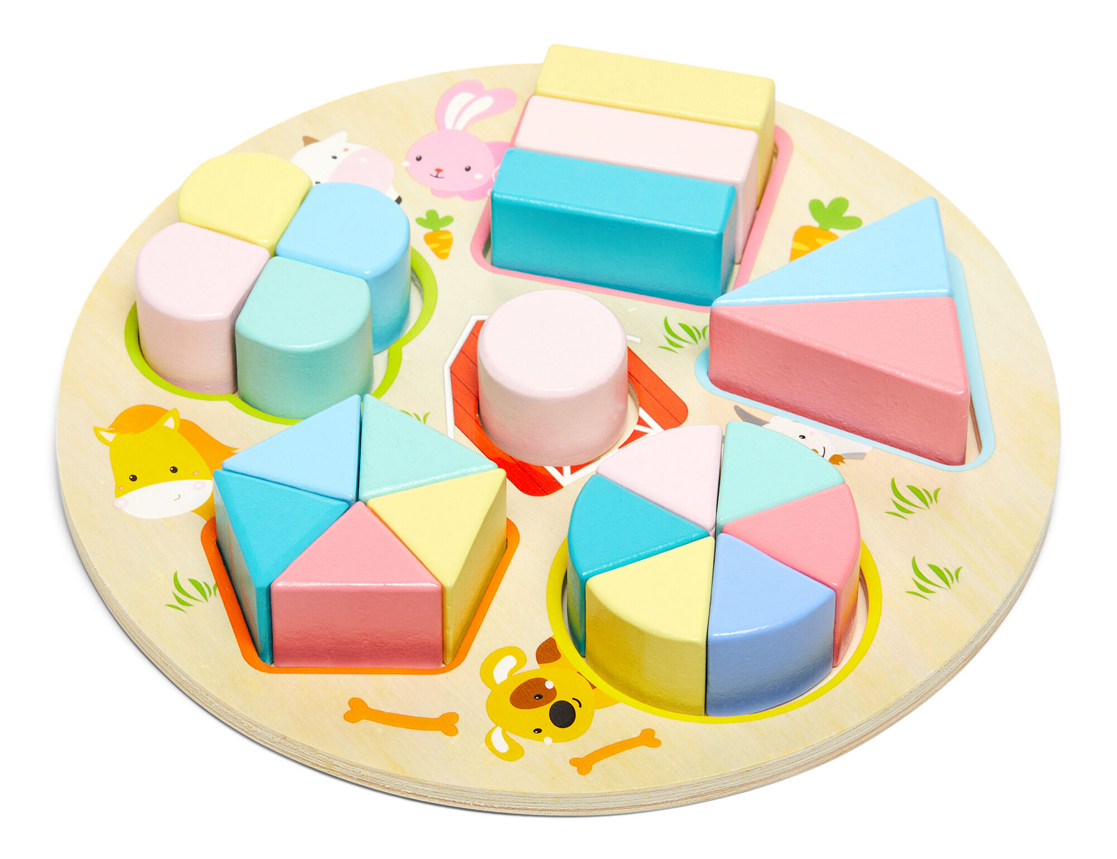 Fippla Træpuslespil Former 21 Brikker