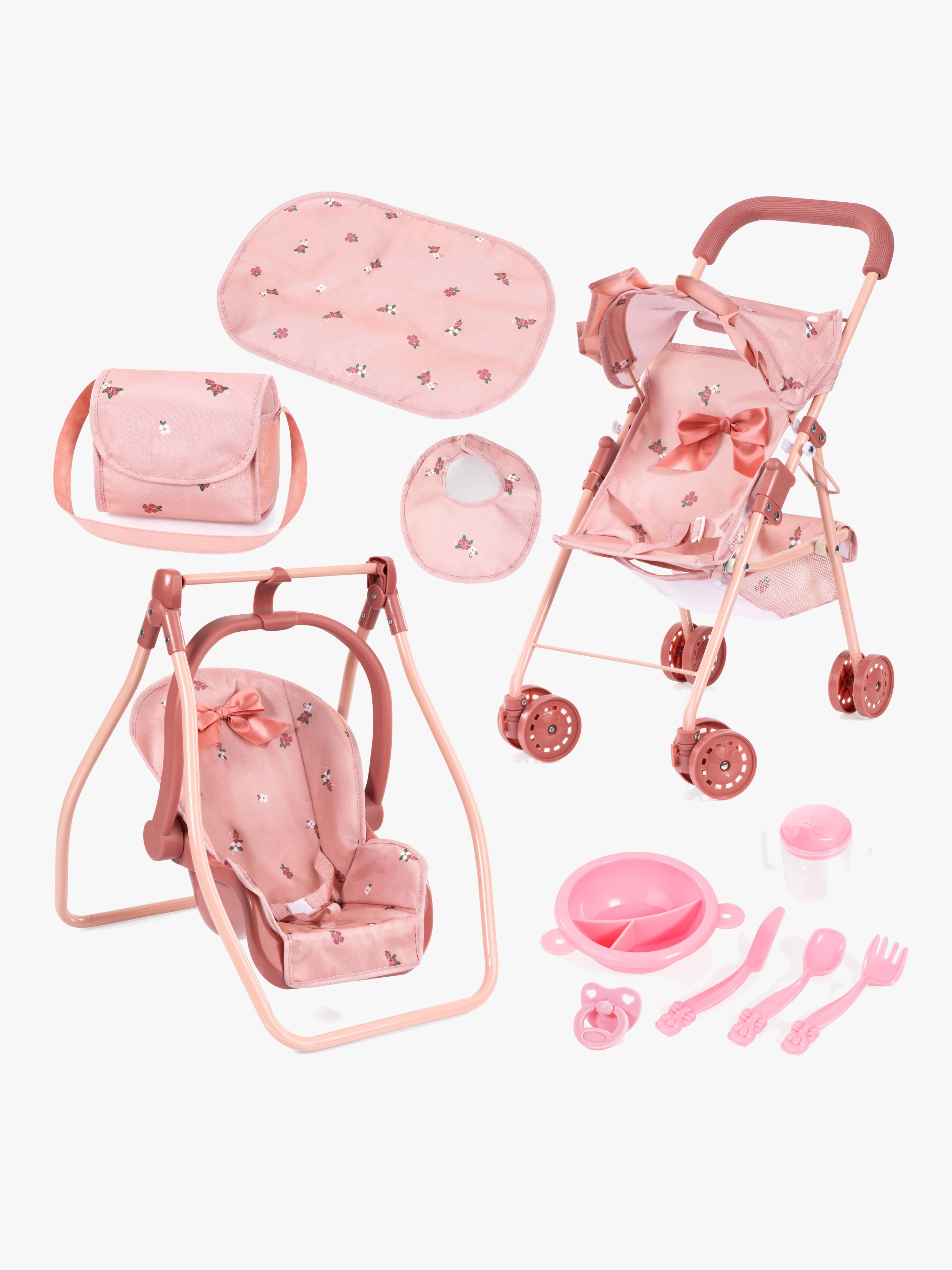 Bayer Design Dukkevogn Buggy Set, Pink