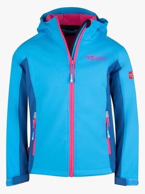 Trollkids Kristiansand Softshelljakke, Midnight Blue/Cerulean