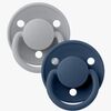 BIBS Sut De Lux 2-pak Silicone, Cloud/Steel Blue