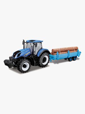 BB Junior Farmland New Holland Traktor T7.315 med Tømmertrailer 1:32
