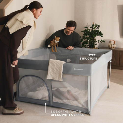 Kinderkraft ZIKI Kravlegård, Grey