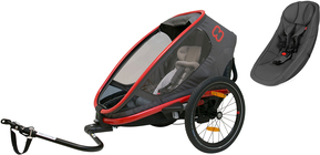 Hamax Outback One Reclining Cykelanhænger 2019 inkl. Babyindsats, Red/Charcoal