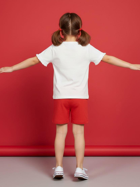 Disney Minnie Mouse T-shirt & Shorts Sæt, Hvid