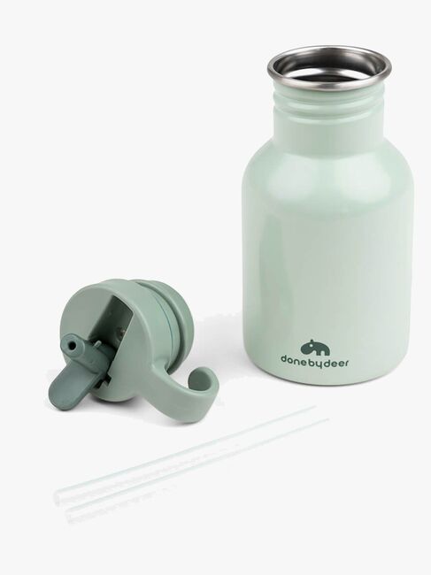 Done By Deer Croco Metalflaske, Green