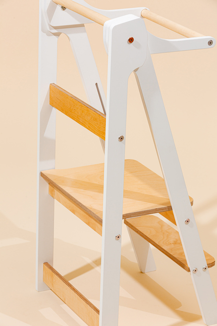 Duck Woodworks Sammenklappeligt Læringstårn, Hvid