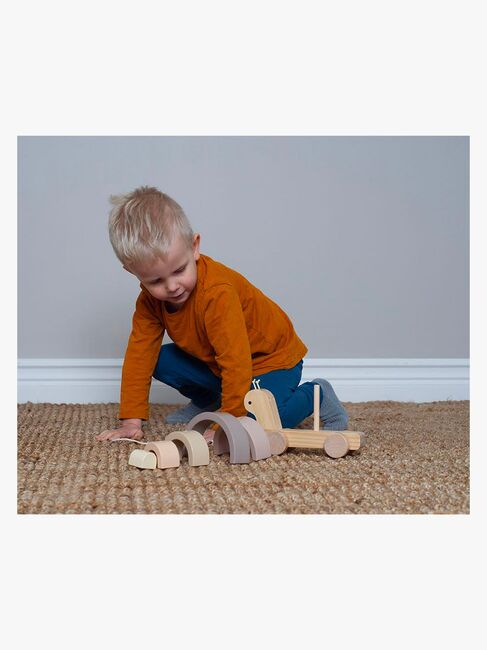 Jabadabado Træklegetøj Snegl med Regnbue