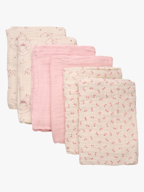 Pippi Tæpper/ Stofbleer i Musselin 6-Pak, Sheer Bliss