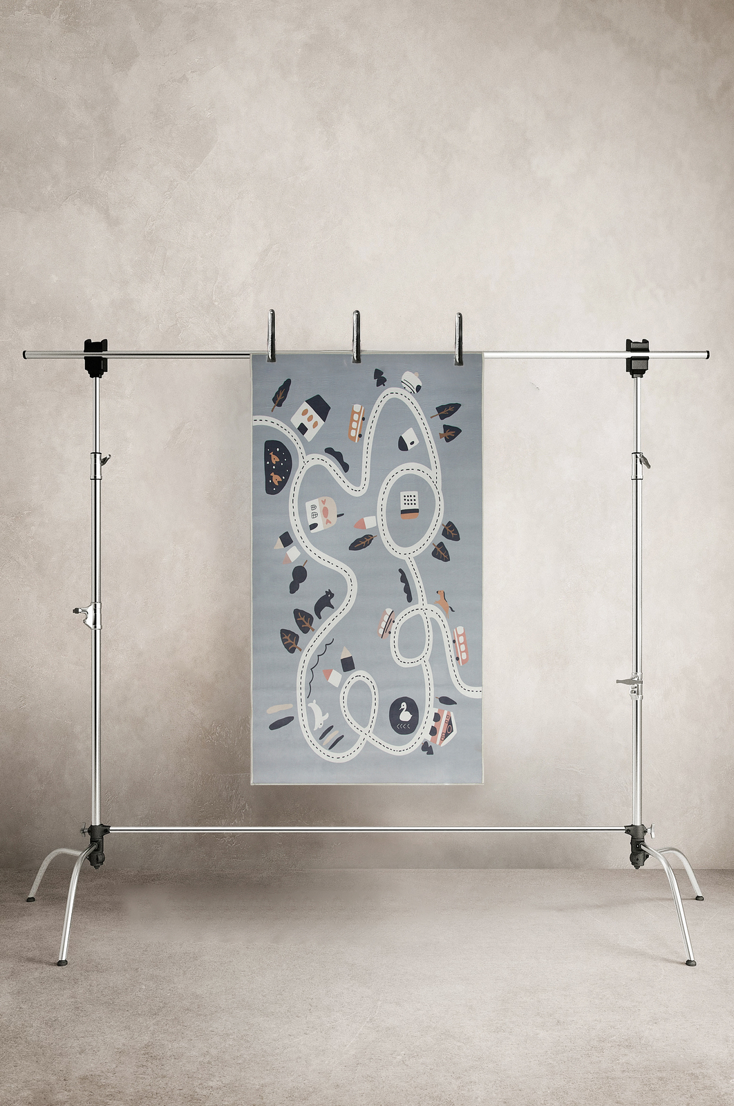 Alice & Fox Gulvtæppe Racerbane 80x150 cm, Grå