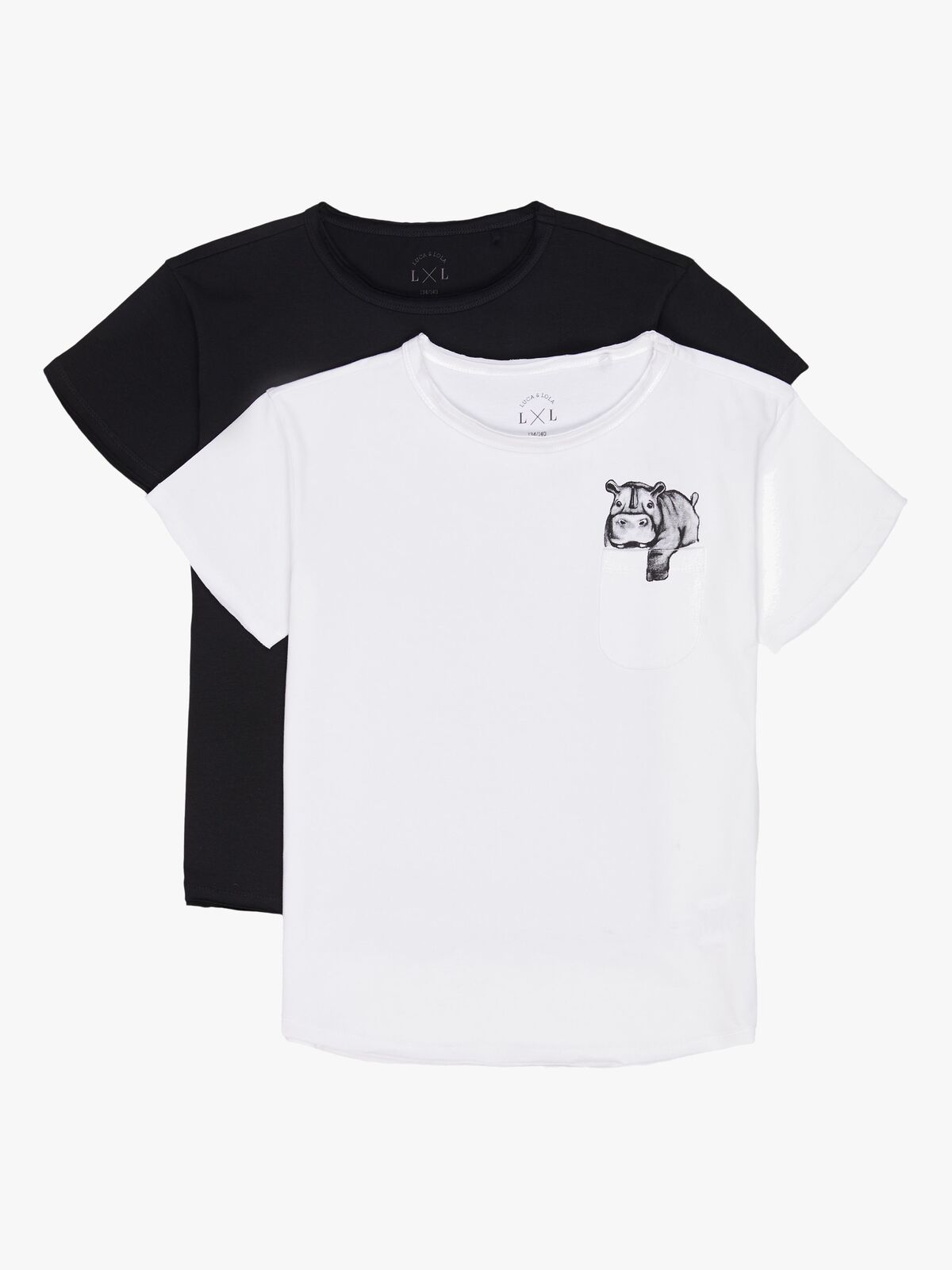 Luca & Lola Ettore T-Shirt 2-pak, White/Black