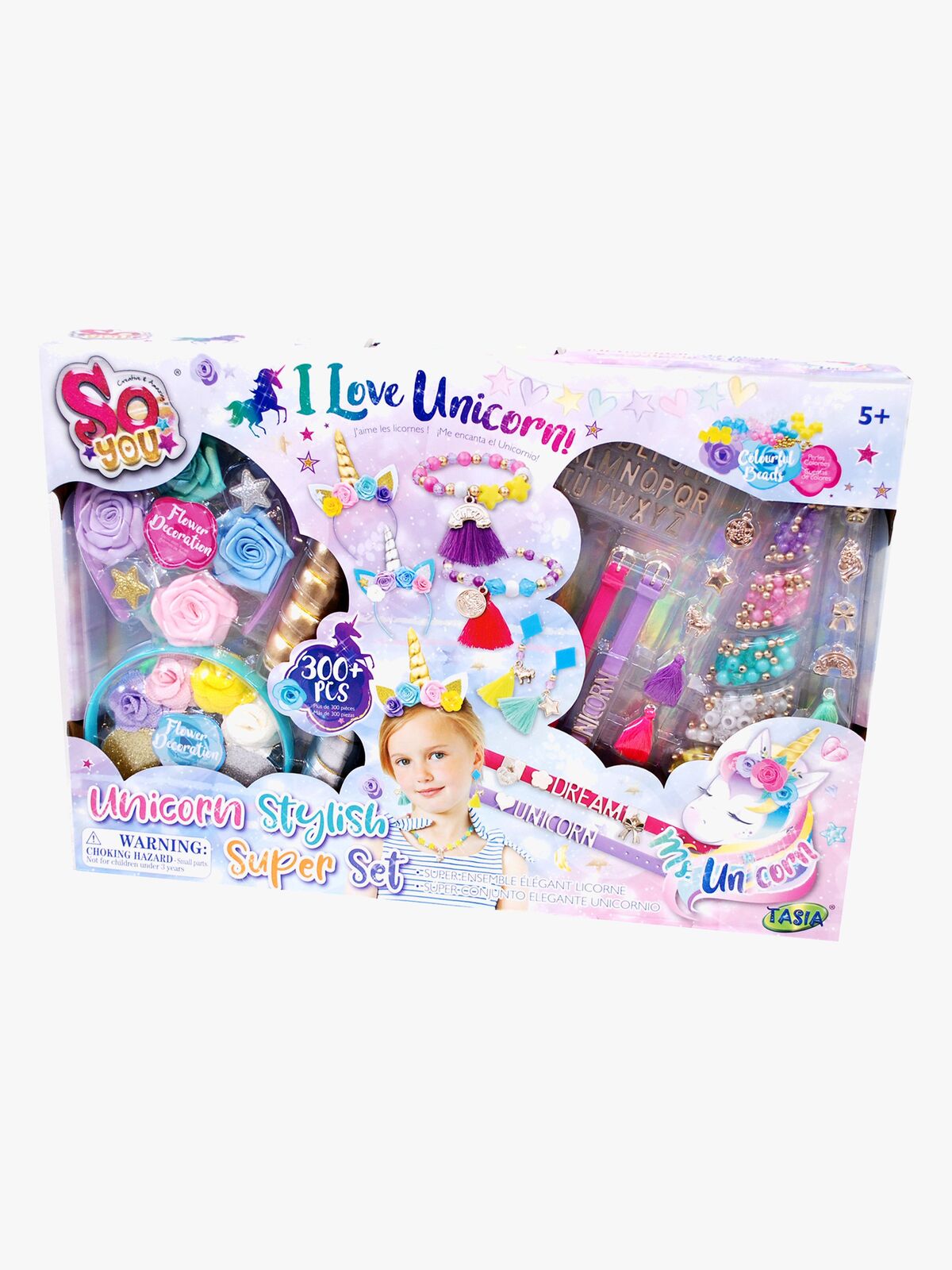 So Beads Hårdekoration Perler & Enhjørning