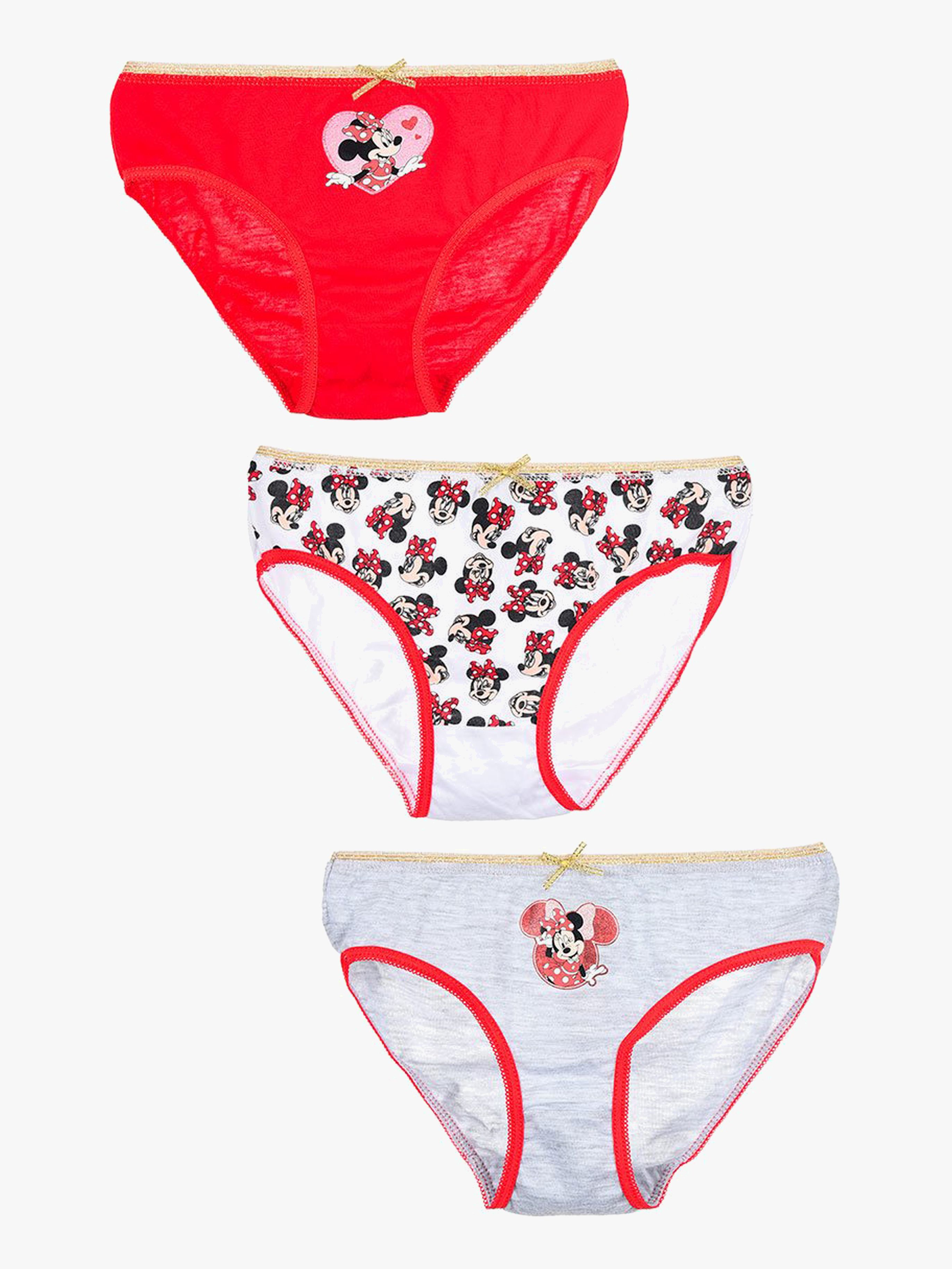 Disney Minnie Mouse Trusser 3-pak, Multifarvet, 116