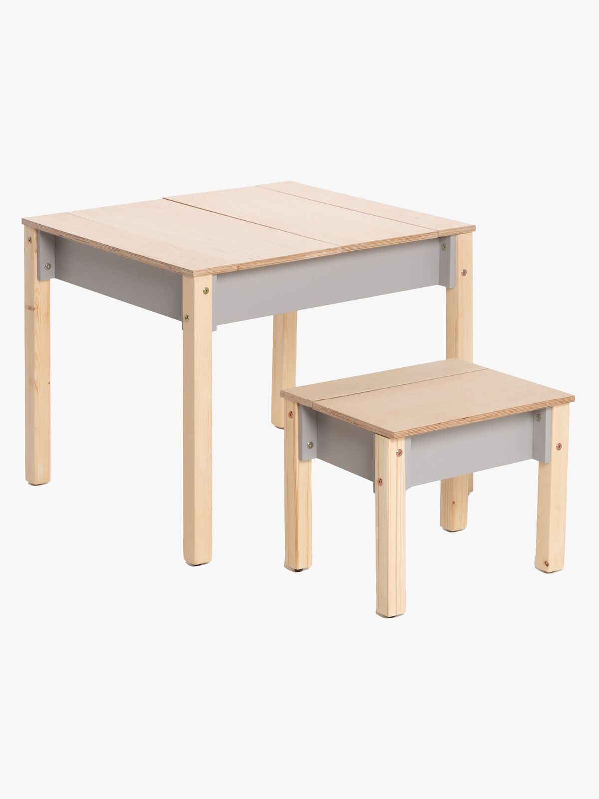 Family-scl Smart Opbevaring Bord med Stol, Grå