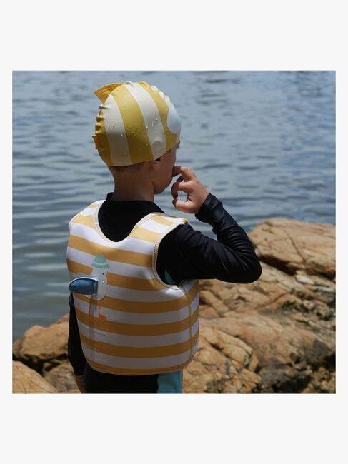 SUNNYLiFE Badehætte, Finn the Fish Mustard Stripe