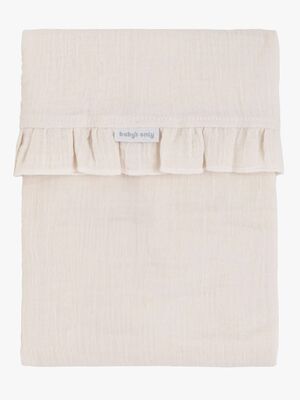 Baby's Only CALM Baby Crib Lagen med Flæser 80x100, Warm Linen
