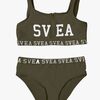Svea Sporty Bikini m. Lynlås, Army Green