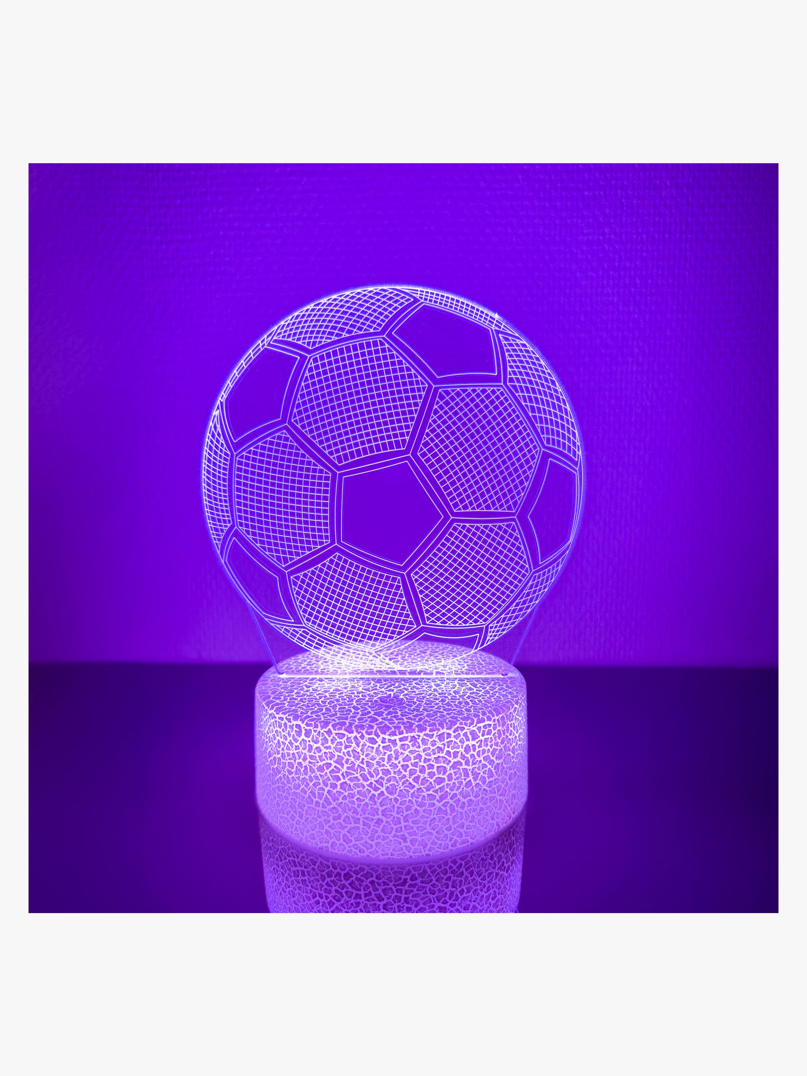 Powerpal 3D-Natlampe, Fodbold, Børnelampe
