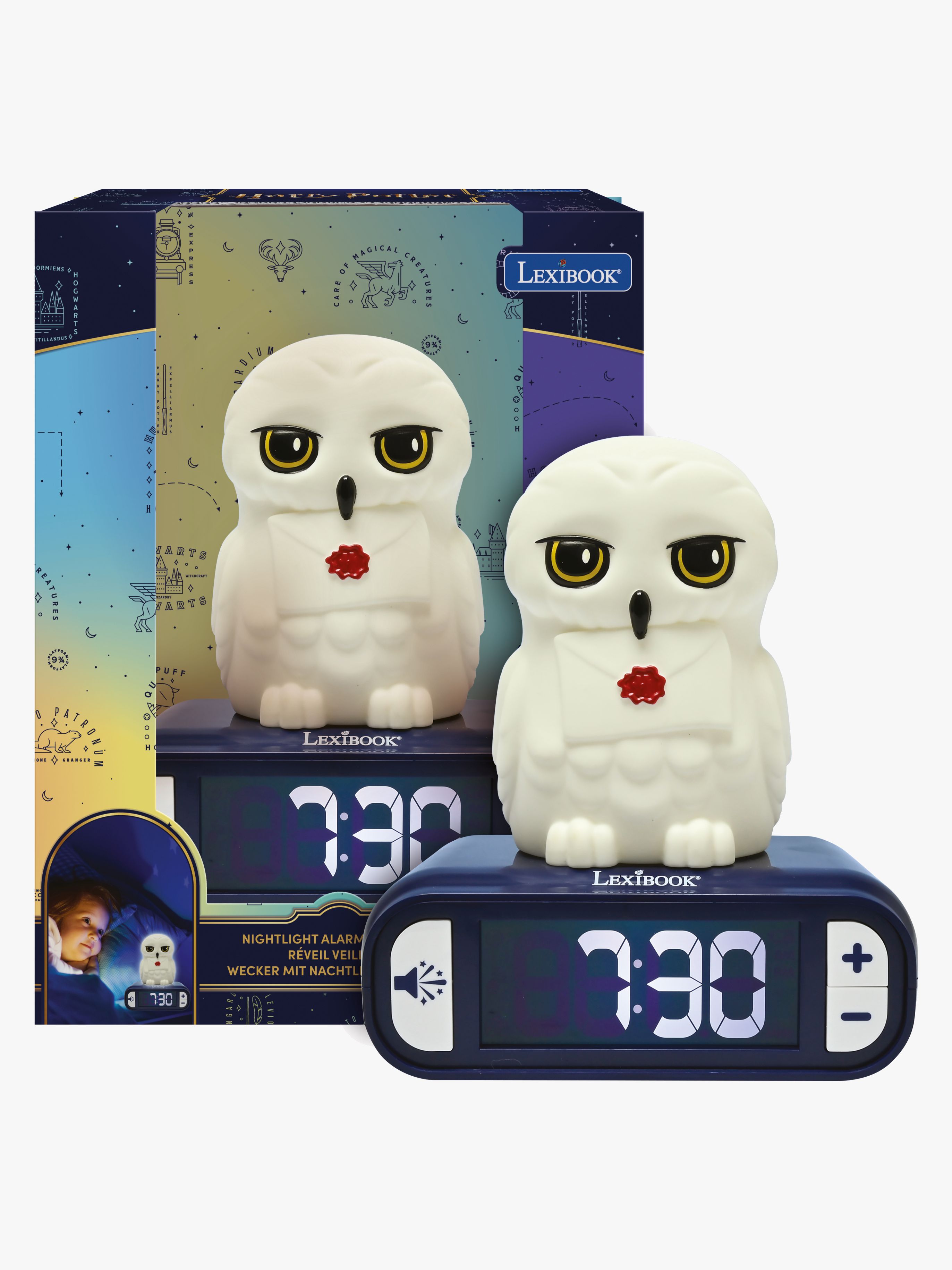 Harry Potter Hedwig Digitalt Vækkeur med Natlampe, Børnelampe