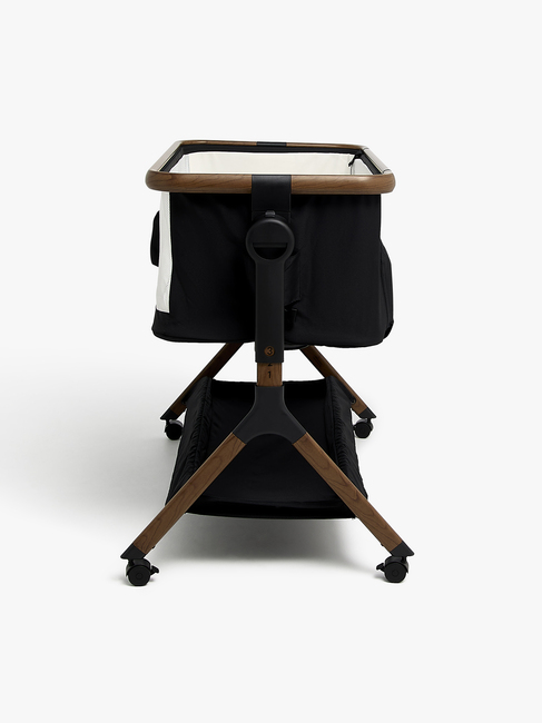 Beemoo CARE Luna Bedside Crib, Black/Ebony Oak