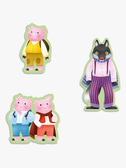 Djeco Puslespilssæt De Tre Små Grise 35 Brikker