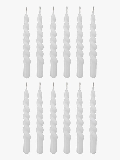 Bloomingville Twist Lys Paraffin, Hvid