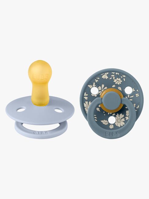 BIBS x Liberty Colour Sut 2-Pak Latex Str. 2 Rund, Capel/Dusty Blue Mix