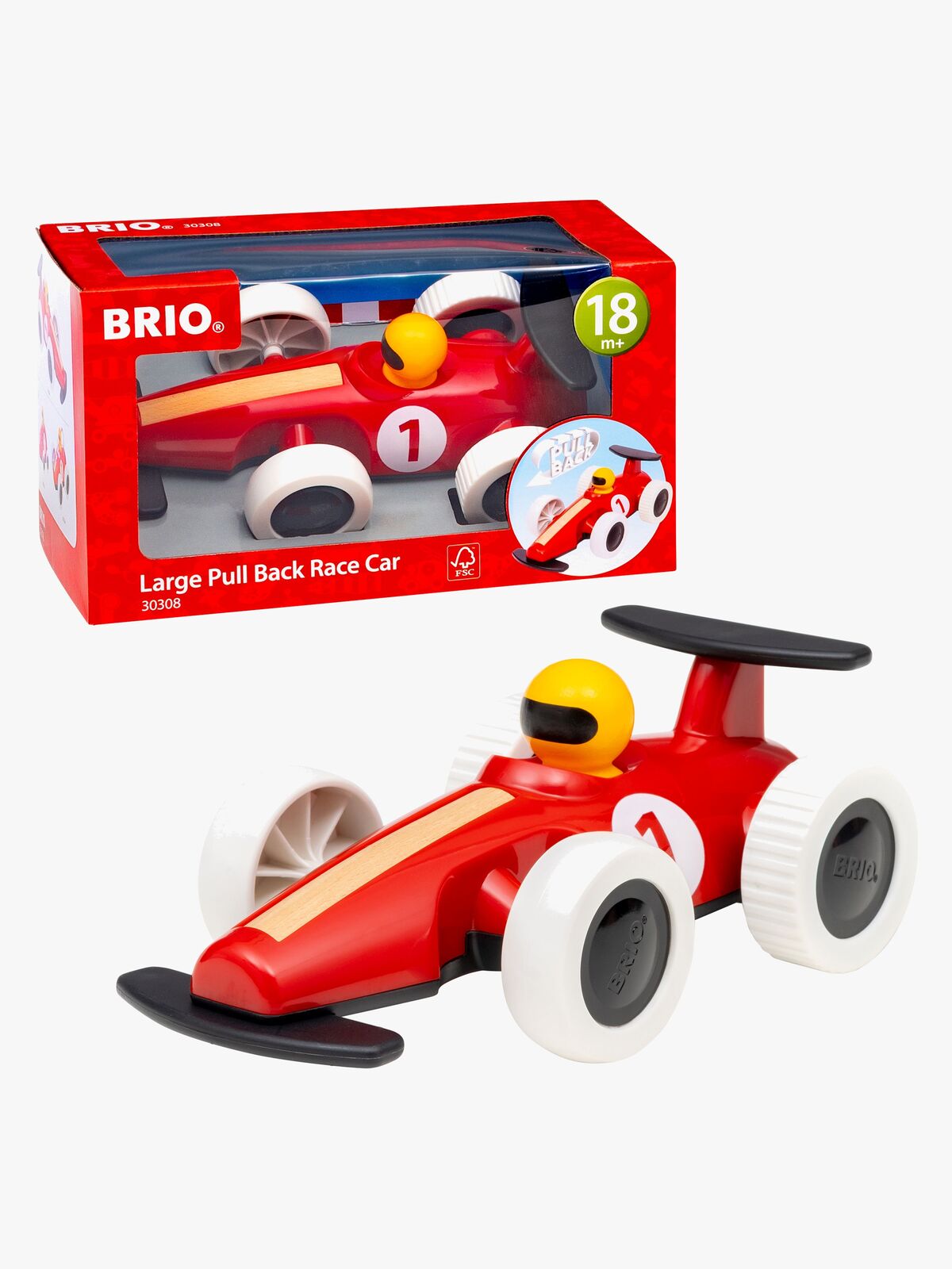 BRIO Stor Pull Back Racerbil 30308