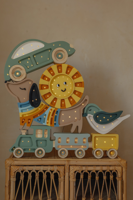 Little Lights Lampe Bil, Olive Leaf