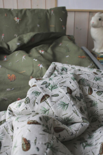 Elsa Beskow Tomtebobarnen Sengesæt 150 x 210, Grøn