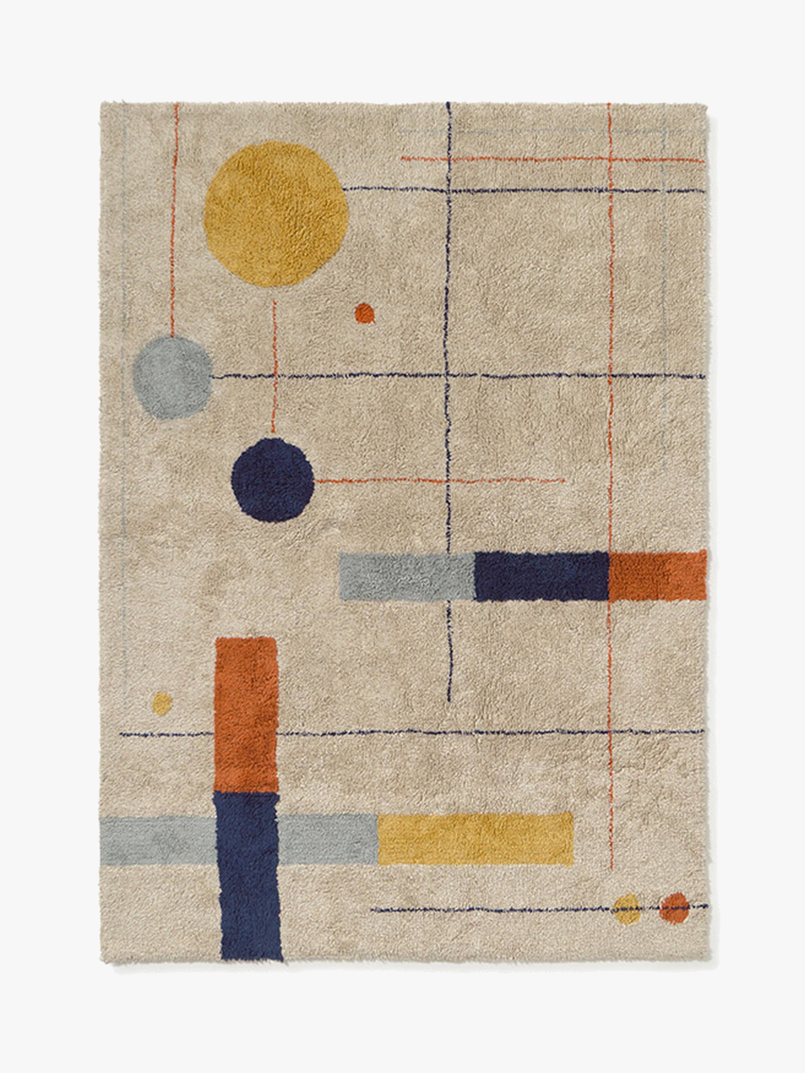Lorena Canals Vaskbart Tæppe Geometriske Former 140x200