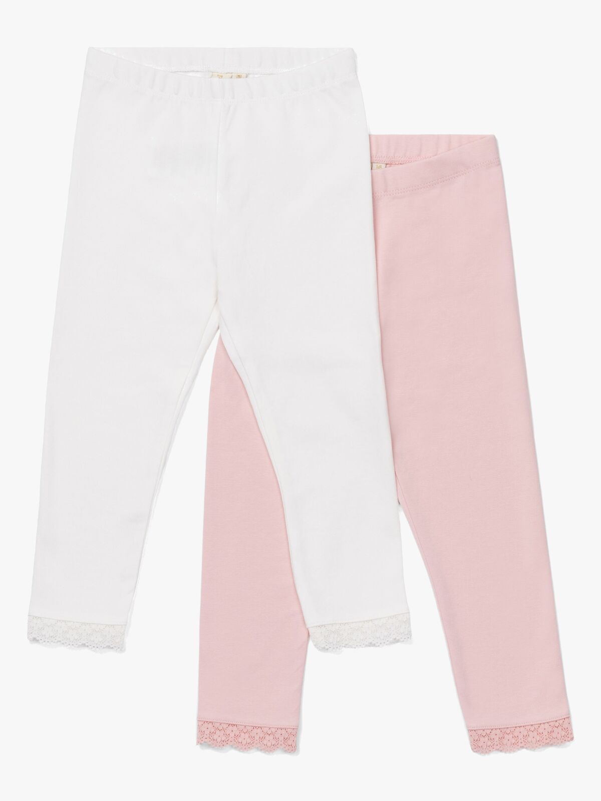 Petite Chérie Atelier Amandine Leggings 2-Pak, Pink/White