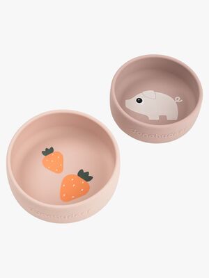 Done By Deer Pigee Silikone Skål 2-pak, Powder