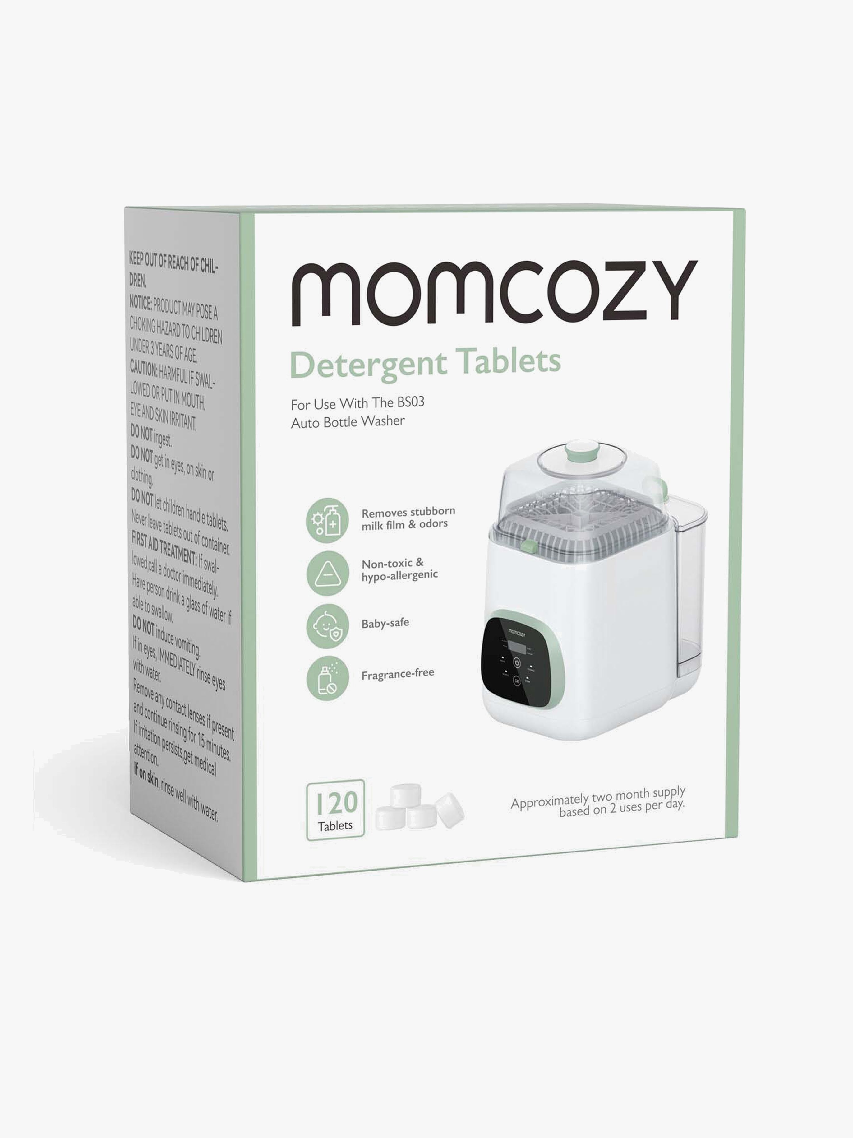 Momcozy KleanPal Pro Opvasketabletter 120 Stk., Hvid