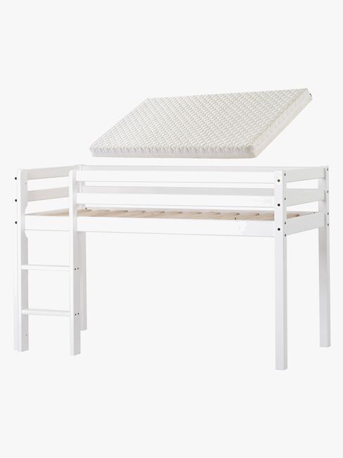Hoppekids Halvhøj Seng med ECO Dream Madras 70x160, Hvid