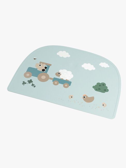 Done By Deer Tiny Farm Dækkeserviet Silikone, Blue