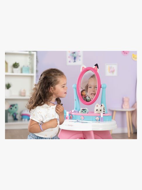 Smoby Gabby's Dollhouse 2-i-1 Sminkebord med Skammel