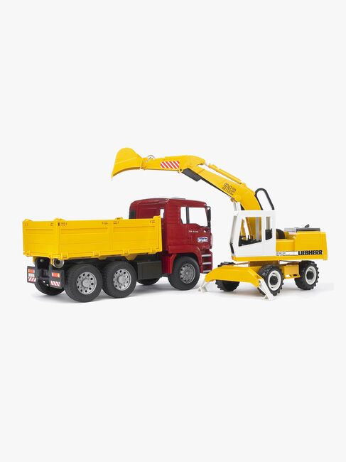 Bruder MAN TGA Construction Truck & Liebherr Gravemaskine
