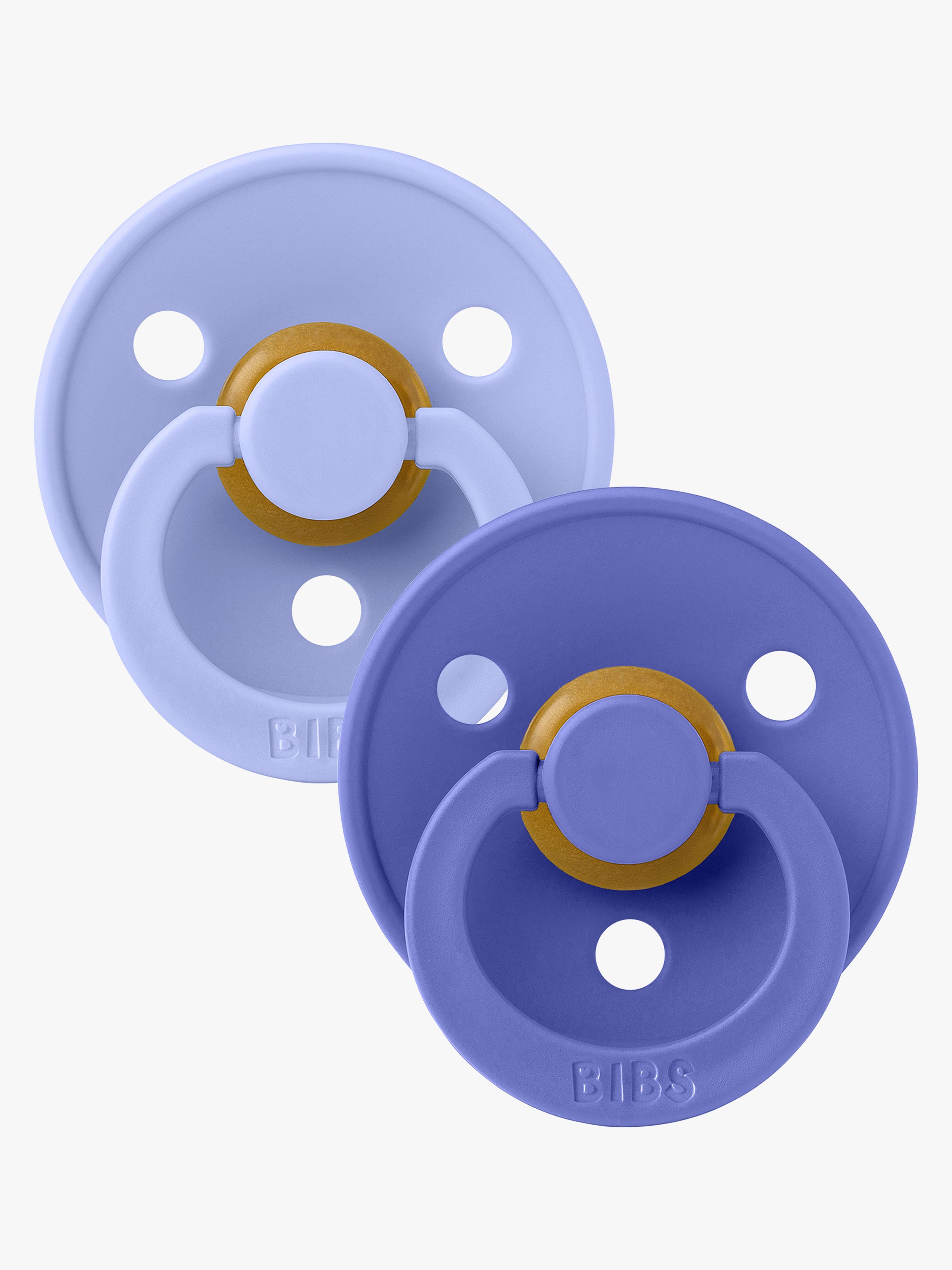 BIBS Colour Sut 2-pak Latex Str. 2 Rund, Hush/Grape